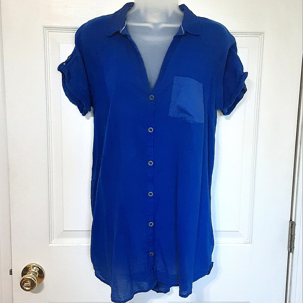Anthropologie Hei Hei Button Front Cotton Shirt.